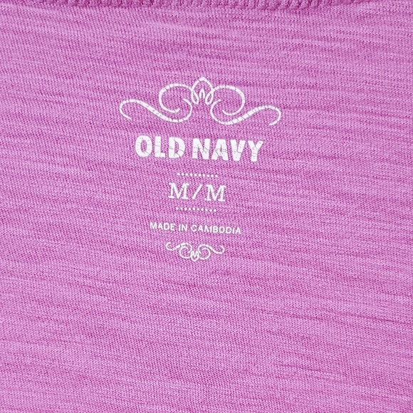 🆓 Old Navy Button-Front Cap Sleeve Tee - Picture 3 of 6